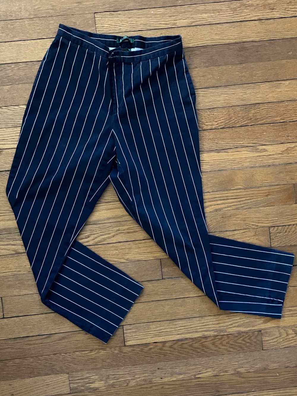Ralph Lauren Navy/White Striped Pants